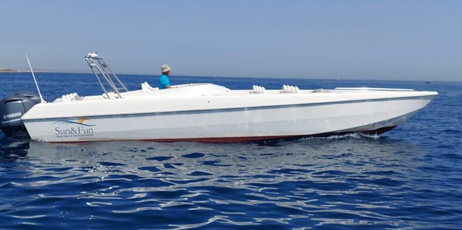 St Julian's: Powerboat Comino Blue Lagoon - St Maria’s Caves adds a welcome change of pace