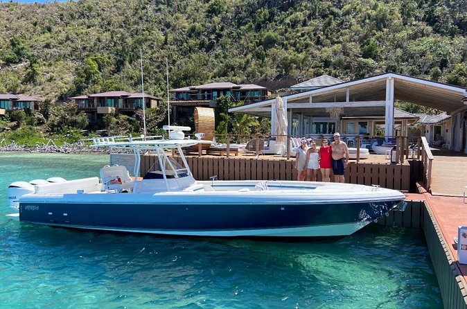 St Thomas Full-Day Boat Rental 37' Intrepid Powerboat - The right pace for eight hours