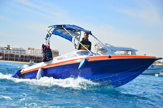 Swimming with Dolphins by Private Speed Boat - Hurghada - Reaching Dolphin House by speed boat
