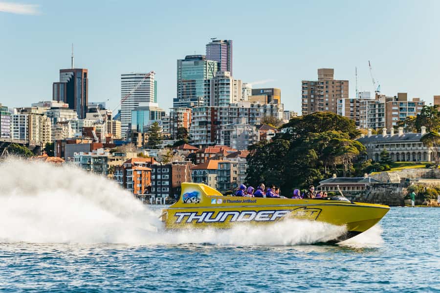 Sydney Harbour: Thunder Thrill Jet Boat Ride - From Circular Quay to the open water
