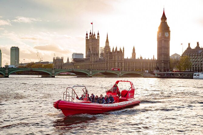 Thames Rockets Sunset London Speedboat Experience - Canary Wharf and the Docklands at 30 knots