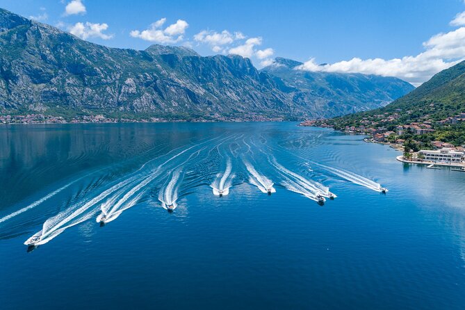 The Grand Boka Tour:Blue Cave, Lady of the Rocks & Submarine Base - A fast tour of Kotor Bay from the water