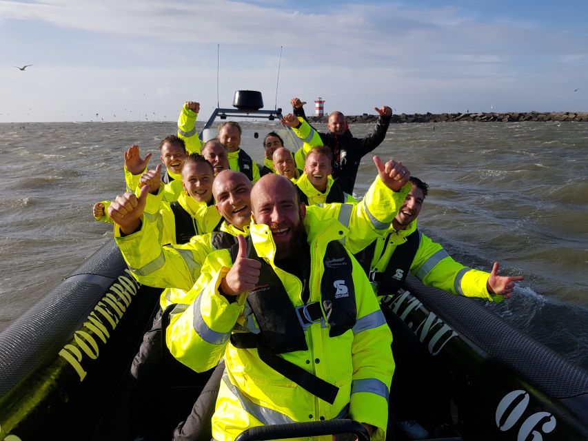 The Hague: Powerboat Tour Scheveningen - Leaving Scheveningen harbor at a gentle pace