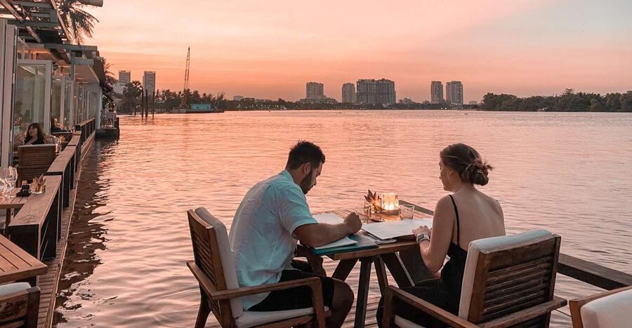 VIP Tour Enjoy Romantic Sunset by Speed Boat Free Cocktail - Vinhomes, Saigon New Port, and the modern riverfront