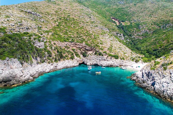 Vlore: Dafina Bay and Haxhi Ali Cave Private Speedboat Tour - Haxhi Ali Cave: a strong opening stop