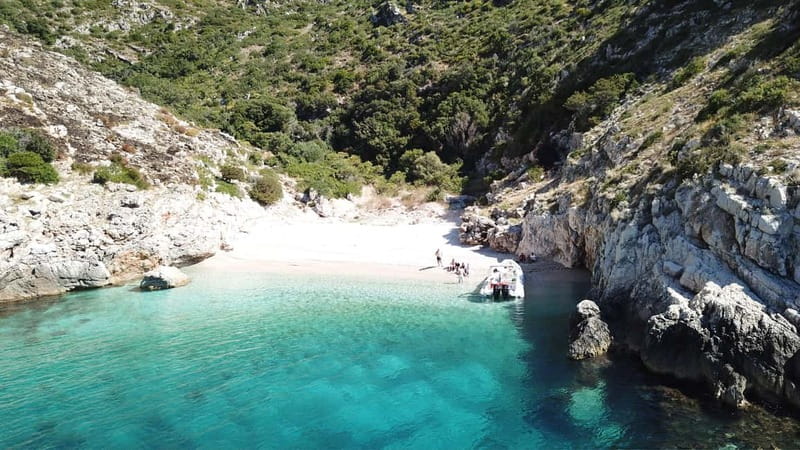 Vlore: Haxhi Ali Cave and Dafina Cave Speedboat Tour - Dafina Bay gives you the main swimming break