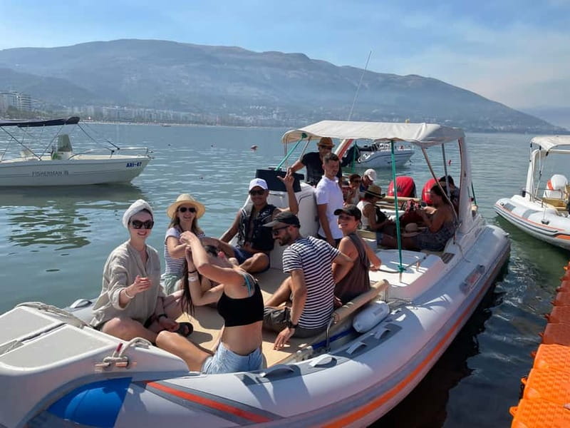Vlore: Haxhi Ali Cave and Dafina Cave Speedboat Tour - Brisan Bay combines swimming with a Communist-era remnant