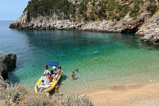 Vlore Speedboat Tour to Dafina Bay & Haxhi Ali Cave - Entering Haxhi Ali Cave after a 30 to 40 minute ride