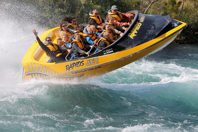 Waikato River Jet Boat Ride from Taupo - Surfing the Nga Awa Purua rapids