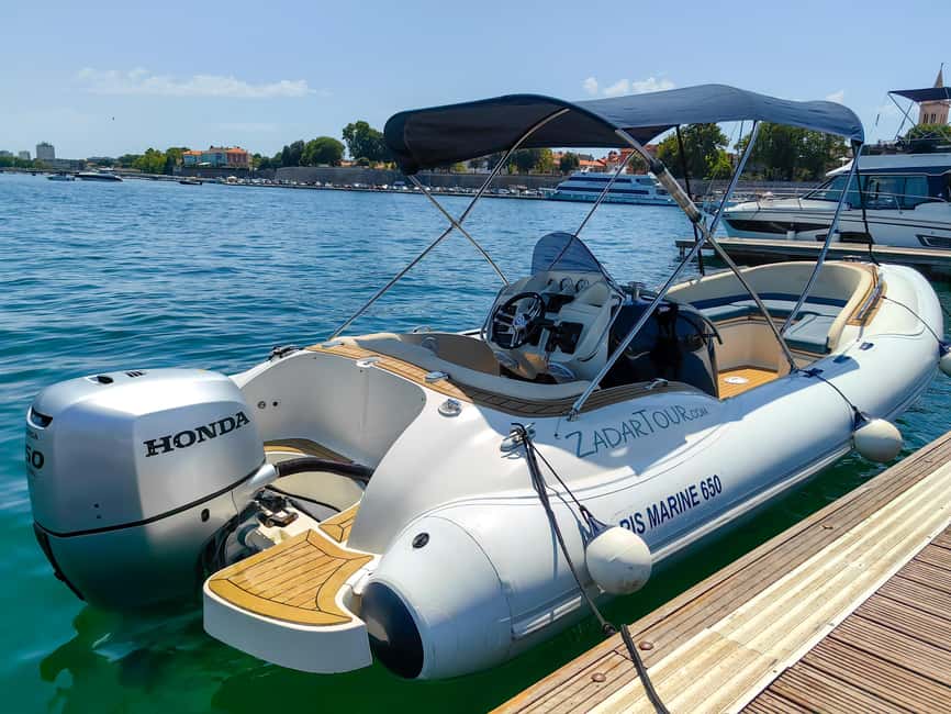 Zadar: Guided Speedboat Tour with Food, Oil & Wine Tasting - Ošljak, a small island with time for a swim
